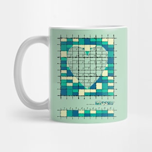 Mydoku_006_H001_004_F: Sudoku, Sudoku coloring, logic, logic puzzle, holiday puzzle, fun, away from screen Mug